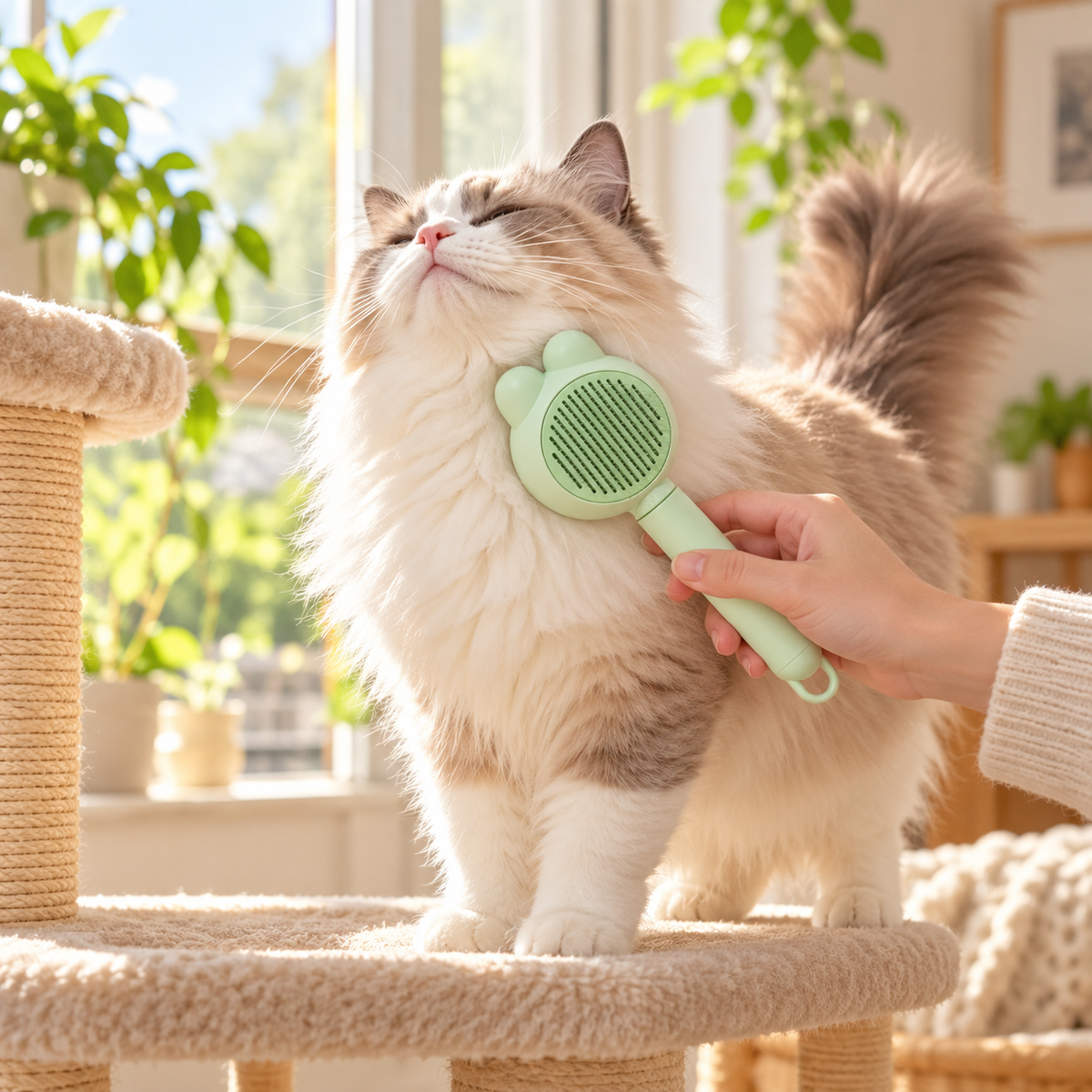 Self-Cleaning Pet Grooming Brush