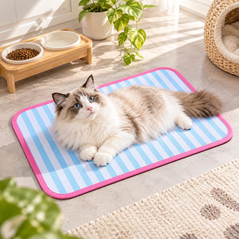 Blue Forest Pet Feeding Mat