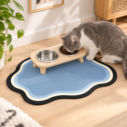Blue Cloud Pet Feeding Mat