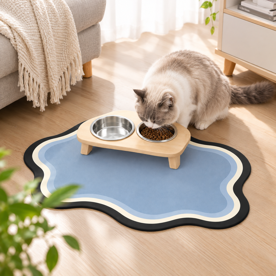 Blue Cloud Pet Feeding Mat - Alternate View 2