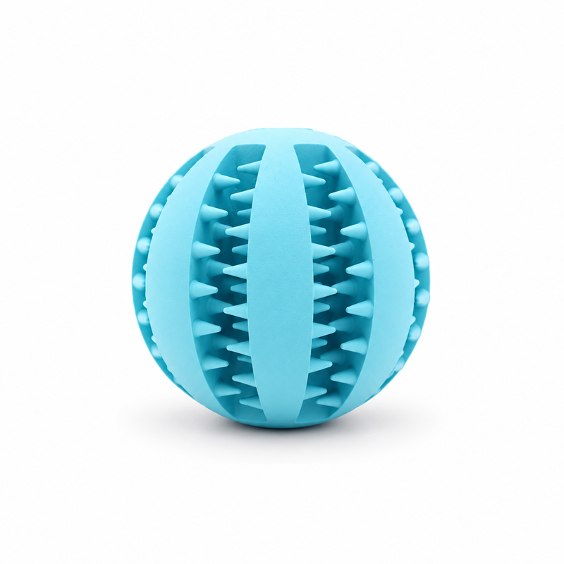 Light Blue Rubber Treat Dispensing Ball