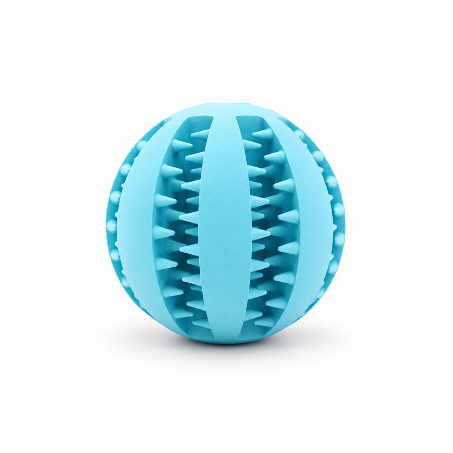 Light Blue Rubber Treat Dispensing Ball