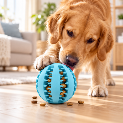 Light Blue Rubber Treat Dispensing Ball