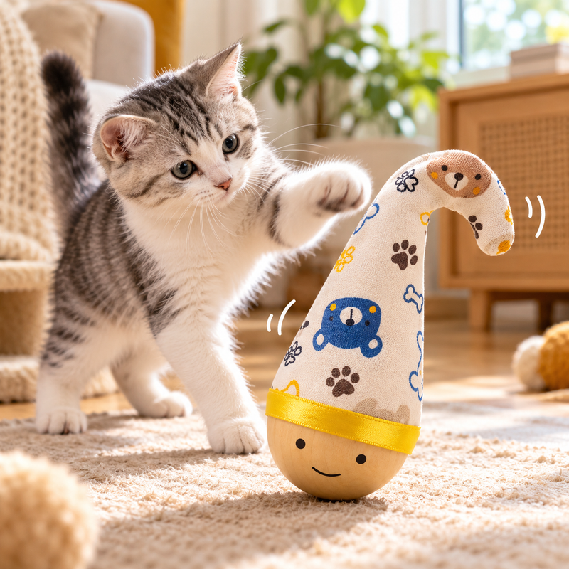 Interactive Cat Wobble Toy