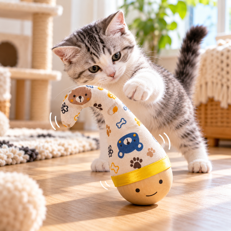 Interactive Cat Wobble Toy