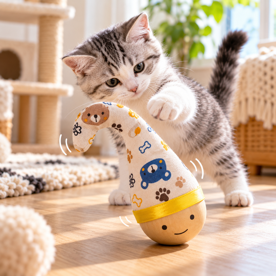 Interactive Cat Wobble Toy - Alternate View 2