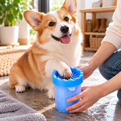 Blue Pet Paw Cleaner Cup