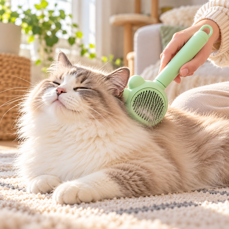 Self-Cleaning Pet Grooming Brush