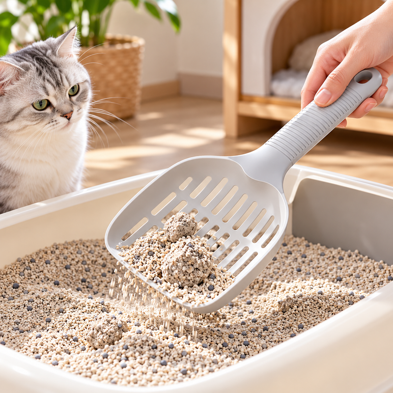 Gray Cat Litter Scoop